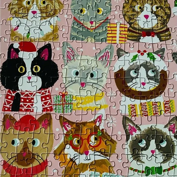 “Festive Fur Balls” Galison Christmas Cat Puzzle 500 Pieces - Picture 4 of 5